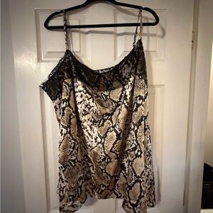 Torrid Snake Pattern Cami with Black Lace